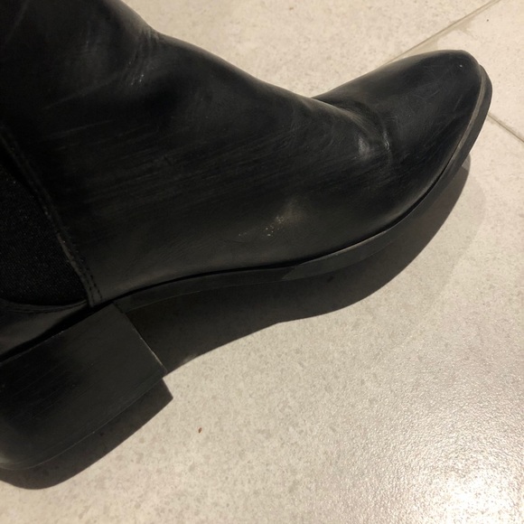 Joe Fresh Classic Black Faux Leather Ankle Boots - Picture 7 of 7
